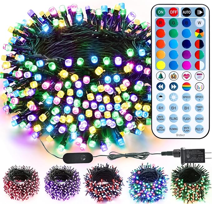 LED String Lights, 66 ft Multicolor with 48-Key Remote and Timer