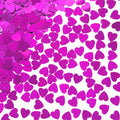 Hot Pink Love Heart Table Confetti - Valentines Day Party Foil Metallic Sequins Wedding Birthday Engagement Anniversary Bachelorette Party Sprinkles Decorations, 60g