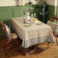 Patdrea Designer Rectangle Table Cloth – Linen – 67"x118"-Cudillero