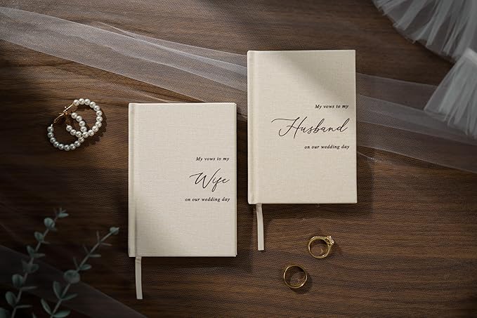 Event Party Supplies: Vow Book, 40 Lined Pages, Gold Gilded Edges