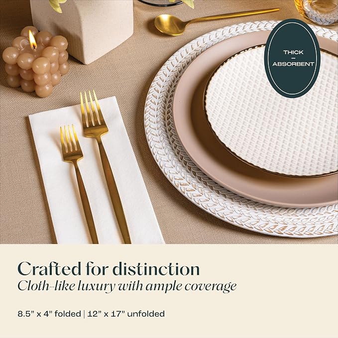 200-Pack Servietto Disposable Linen-Feel Guest Towels, Soft and Absorbent Paper - Image 4