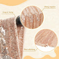 Backdrop Curtain, Rose Gold Sequin, 6 Ft x 6 Ft for Parties