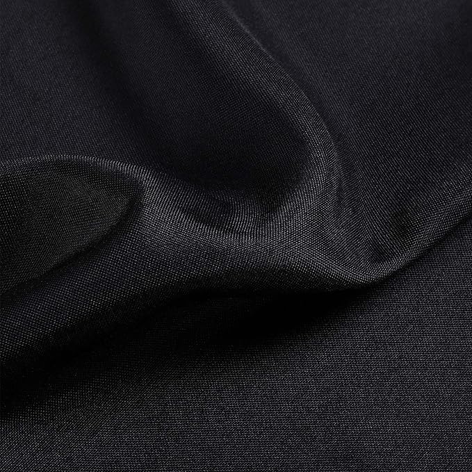 Tablecloths, 120 Inch Round Black Polyester, Pack of 6
