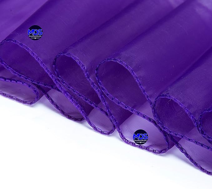 MDS Pack of 250 PCS Organza Chair Sashes Wider Dining Chair Bows Ribbon Tie Back for Wedding Party Birthday Bridal Shower Reception Event Banquet Home Chair Cover Decoration - Purple