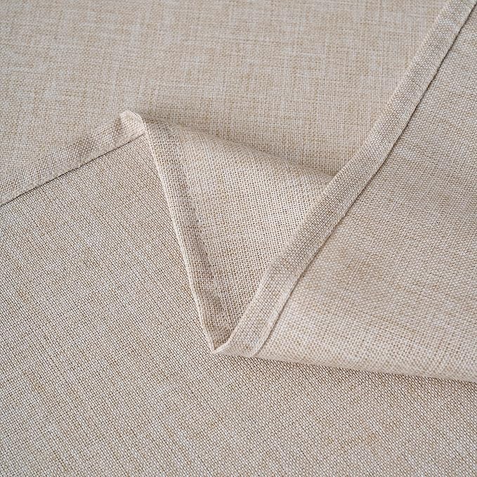 NLMUVW Round Linen Tablecloth 36 Inch, Oatmeal Small Table Cloth Rustic Water Resistant Farmhouse Table Cover for Kitchen Dining Party Coffee