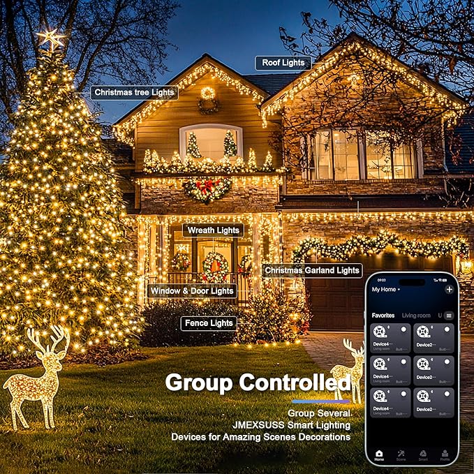 String Lights 264 ft RGB LED with Music Mode, Remote & Timer