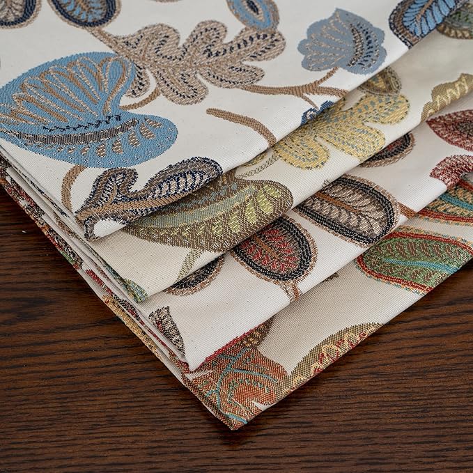 Mika Home Tropical Leaf Table Runner for Home Decor 13X90 Inches Teal Brown Seasonal Dining Table Decoration for Home