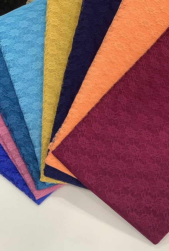 MDS Pack of 10 Wedding 12 x 108 inches Lace Table Runner for Wedding, Decorations for Birthday Parties, Banquets, Graduations, Engagements, and Runners fit Rectangle, Round Table- Peach
