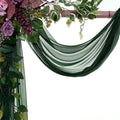 Backdrop Fabric Panel, Hunter Green Sheer Chiffon, 30 In x 40 Ft