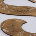 Decorative Wedding Guest Book Sign Plaque in Wood, 12 to 30 Inch Letters