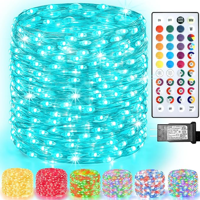 Indoor String Lights, 131ft 400 LED Fairy Lights with Remote, Multicolor