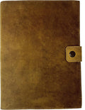 Refillable Leather Journal | Premium Lined A5 Notebook Cover | 200 Ruled Writing Pages | Card Holder Slot | Leather Bound Journals for Men & Women, Best Gift Travel Diary, Cool Planner