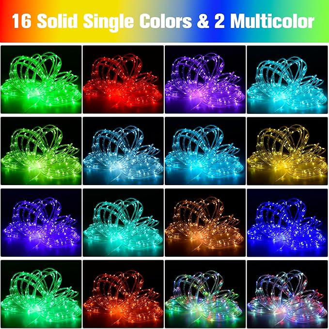 String Lights 164 ft, 500 LEDs, 16 Colors with Remote, Outdoor Use