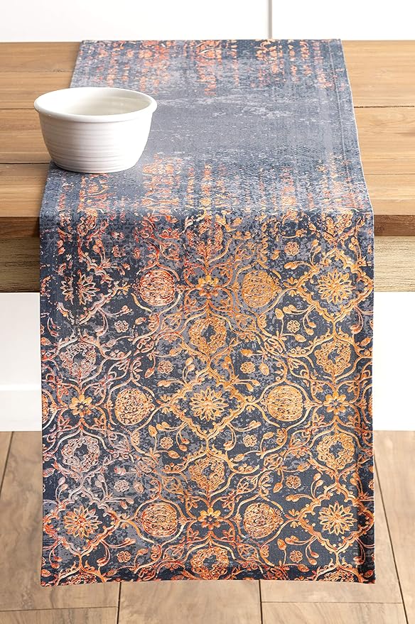 Maison d' Hermine Table Runner 100% Cotton Single Layer Table Runners 60 inches Long for Thanksgiving Christmas Decorations Home Kitchen Dining Party Wedding (Imperfection, 14.5" x 60")