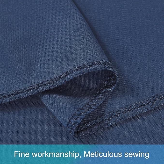 Backdrop Curtain Panels, Navy Blue, Wrinkle Free, 10 Panels