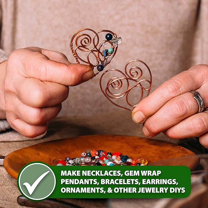 Mandala Crafts 22 Gauge Anodized Aluminum Craft Wire for Jewelry Making - 100 FT Colored Flexible Gold Tone Wire - Bendable for Bonsai Armature Crafting Sculpting