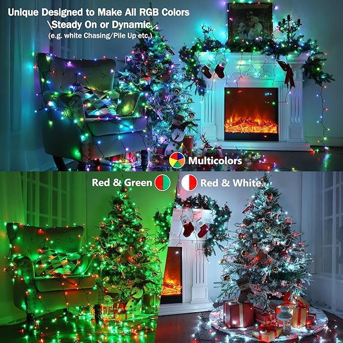 Indoor String Lights, 98.5 FT 300 LED Color Changing RGBW with Remote