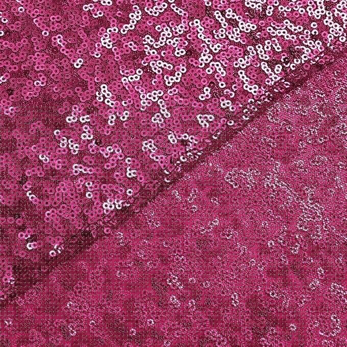 Sugargirl Fuchsia Sequin Backdrop Curtain 2 Panels 2FTx8FT Glitter Fuchsia Background Drapes Sparkle Photography Backdrop for Party Wedding Birthday Wall Decoration