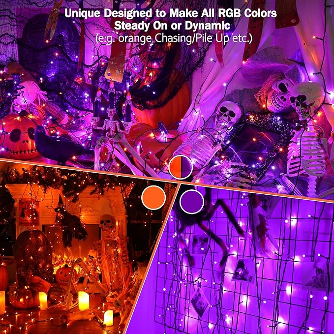 LED String Lights, 66 ft Multicolor with 48-Key Remote and Timer