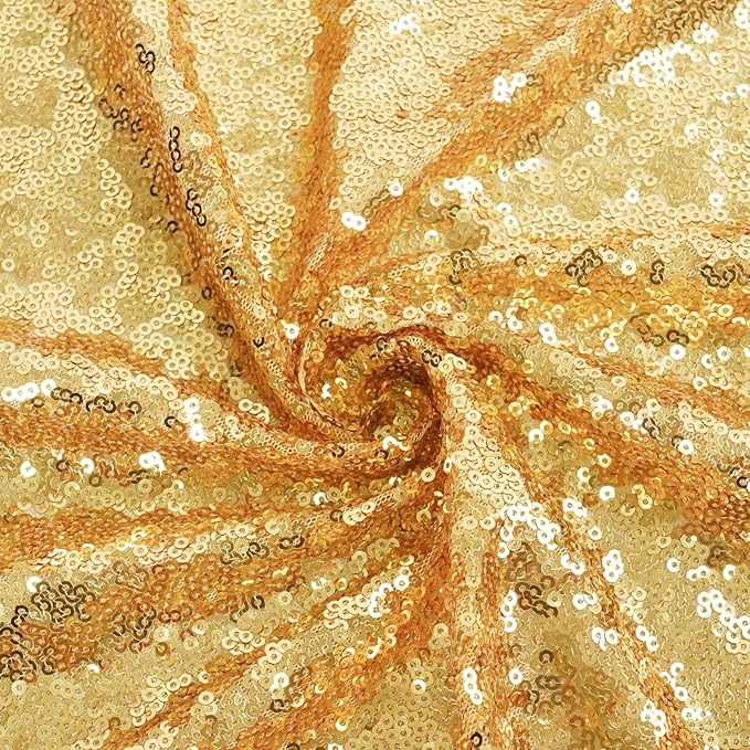 Eternal Beauty Gold Sequin Backdrop, 8x8 Ft Glitter Background Curtains for Shimmer Photography Party Wedding Birthday Back Drop Decor
