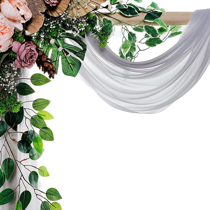 Backgrounds: Cool Grey Sheer Chiffon Drape Fabric, 30 x 40 Ft Panel