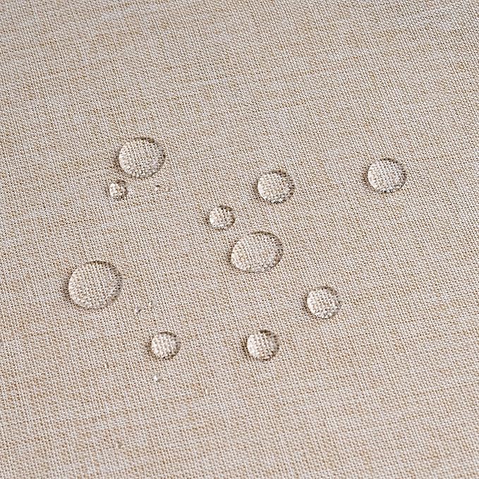 NLMUVW Round Linen Tablecloth 36 Inch, Oatmeal Small Table Cloth Rustic Water Resistant Farmhouse Table Cover for Kitchen Dining Party Coffee