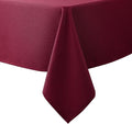Biscaynebay Textured Fabric Christmas Rectangle Table Cloth 90x156 Inch, Burgundy Water Resistant Tablecloths for Dining, Kitchen, Wedding, Parties etc. Machine Washable