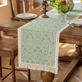 Table Runners 83 Inches,Waterproof Boho Table Runner with Tassel Fringe,Table Runner for Party Coffee Table