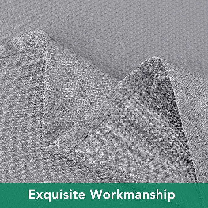 Biscaynebay Textured Fabric Square Tablecloths 54x54 Inches, Silver Grey Water Resistant Spill Proof Table Cloth Washable Small Card Folding Table Covers for Dining, Kitchen, Wedding and Parties