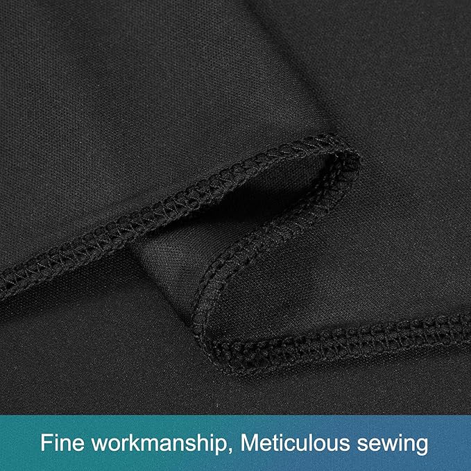 Backdrop Curtains, Black Wrinkle-Free 10 Panels, 5 x 12 Ft Each