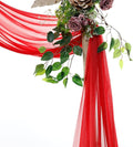 Fabric Panels in Red Sheer Chiffon, 3 Pack, 30 In x 20 Ft Each