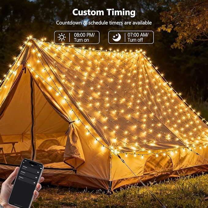 Indoor String Lights 65.61ft 200 LED Warm White WiFi Smart Lights