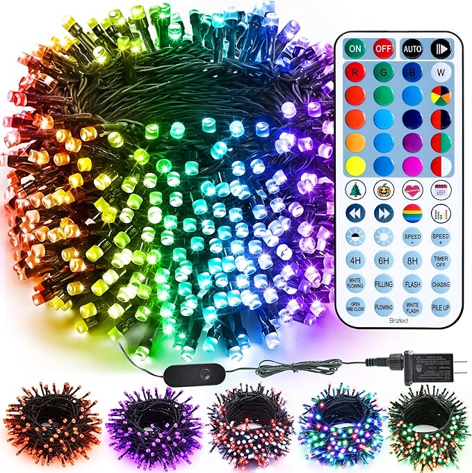 Indoor String Lights, 164ft RGB LED Color Changing with Remote