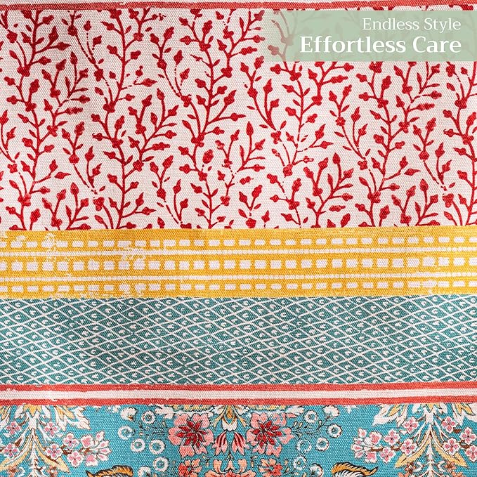 Maison d' Hermine Table Runner 100% Cotton Single Layer Table Runners 72 inches Long Decorative for Home Kitchen Dining Party Baby Shower Wedding Bridal Shower Spring Summer (Marquise, 14.50" x 72")