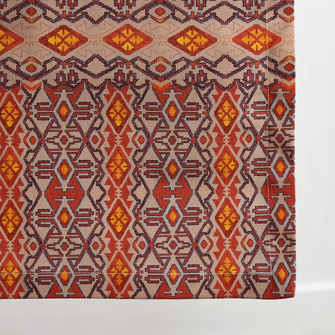 Maison d' Hermine Table Runner 100% Cotton Single Layer Table Runners 90 inches Long for Thanksgiving Christmas Decorations Home Kitchen Dining Party Wedding (Kelim - Prairie, 14.5" x 90")