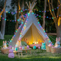 String Lights 168ft 600 LED Multicolor Easter Remote Waterproof Reel