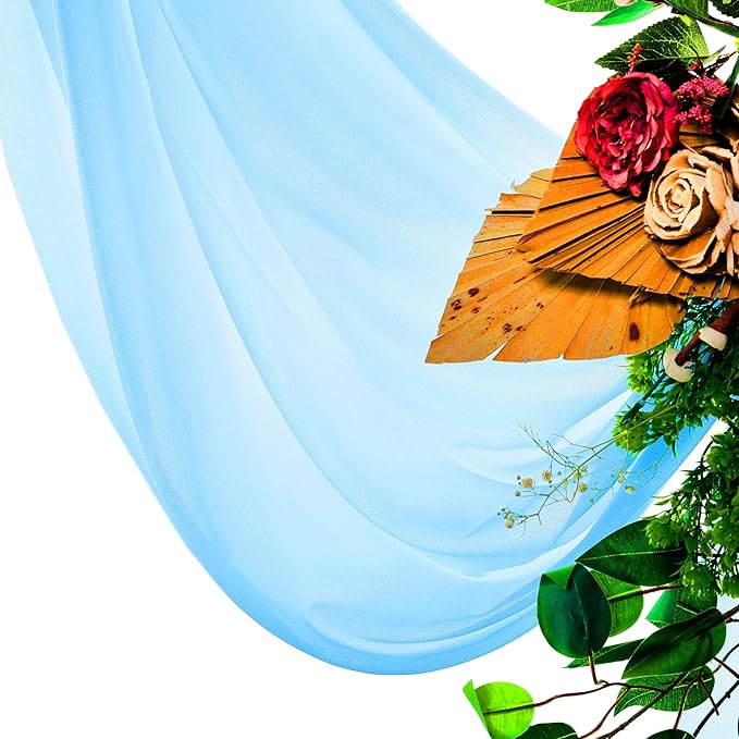 Backdrop Turquoise Sheer Chiffon Draping Fabric, 30 x 100 Feet