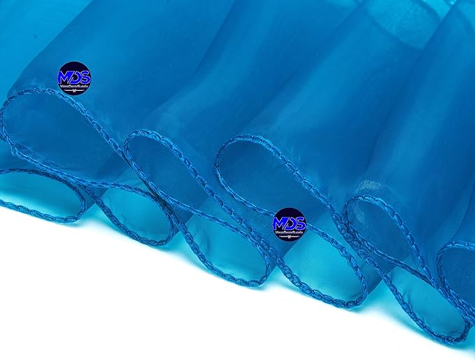 MDS Pack of 150 PCS Organza Chair Sashes Wider Dining Chair Bows Ribbon Tie Back for Wedding Party Birthday Bridal Shower Reception Event Banquet Home Chair Cover Decoration - Dark Teal
