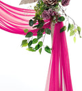 Backdrop Drapery Fabric Panel, Hot Pink Sheer Chiffon, 30 in x 40 ft