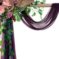Backdrop Drape Fabric Panel, Eggplant Sheer Chiffon, 30 In x 40 Ft