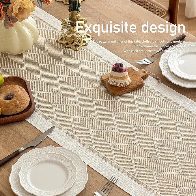 Table Runners 72 Inches Long Waterproof Boho Table Runner with Tassel Fringe,Table Runner for Party Coffee Table