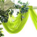 Backdrop Draping Fabric Sheer Chiffon, Parrot Green, 30 In x 40 Ft