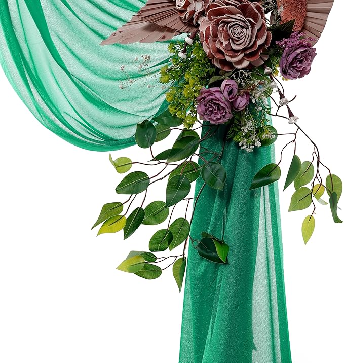 Backdrop Fabric Sheer Chiffon Emerald 30 Inch x 50 Feet