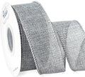 Ribbli Burlap Wired Burlap,1-1/2 Inch x 10 Yard,Silver