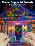 String Lights, 25 ft Frosted Multicolor G40 LED Globe Lights