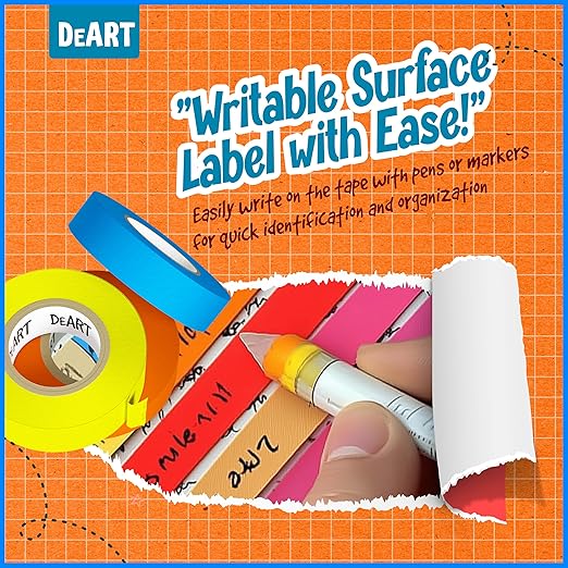 Colored Masking Tape, 264 Ft x 0.6 inch MIni Color Painters Tape for Arts & Crafts Labeling 12 or 8 Pack, Coding, Kids Art Supplies, Whiteboard Tape, Craft Supplies for Kids, Thin Paper Tape
