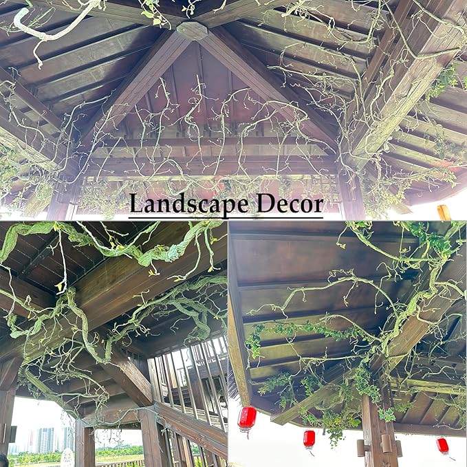 Artificial Tree Vine Garland, 118 Inch Green Poseable Ivy Branches