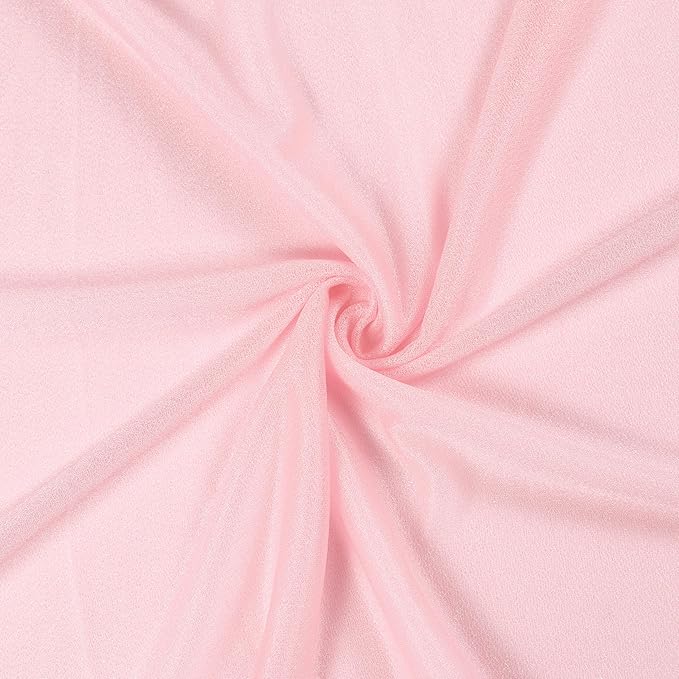 Backdrop Fabric Panels, Blush Pink Sheer Chiffon, 30 In x 50 Ft (Set of 2)