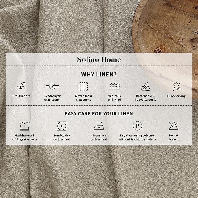 Solino Home Linen Cornflower Blue Hemstitch Table Runner 36 Inches - 100% Pure Linen Small Table Runner 14 x 36 Inch Ideal for Dresser and Coffee Tables - Classic Hemstitch - Christmas, Holiday
