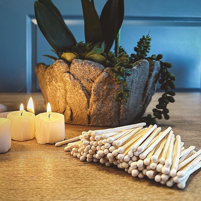2" Choose Your Colors Safety Matches | Set of 300+ Bulk Artisan Matchsticks with Striker Stickers by Thankful Greetings | Select 3 Colors - 100+ of Each | Custom for Your Home Decor, Gifts, & Events